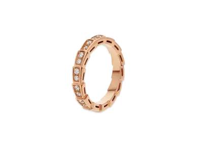 BVLGARI Serpenti Viper Ring Diamond "Pink Gold"
