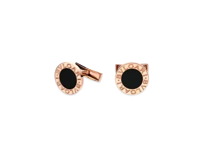 BVLGARI BVLGARI Cufflinks Onyx "Black / Pink Gold"