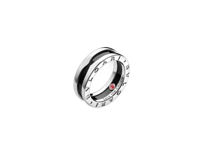 BVLGARI Save The Children Ring "Black/Silver Ceramic"