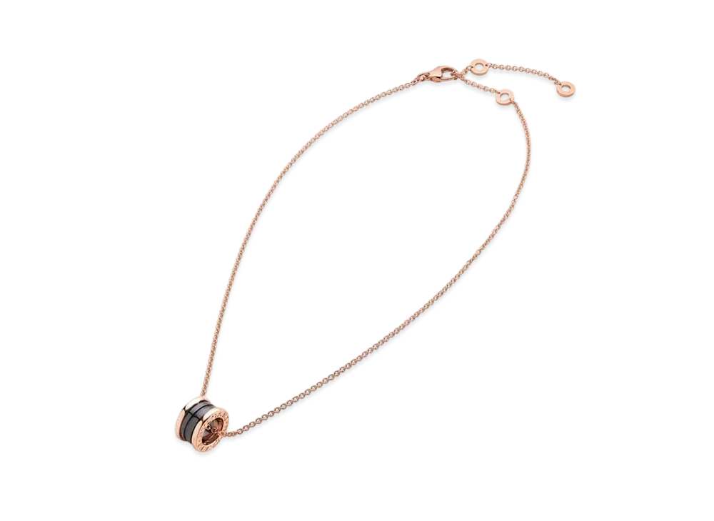 BVLGARI B.Zero1 Necklace "Black/Pink Gold Ceramic"