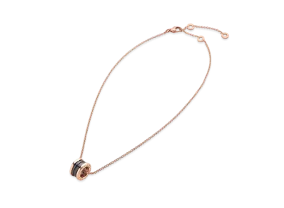 BVLGARI B.Zero1 Necklace "Black/Pink Gold Ceramic"