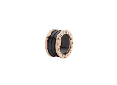BVLGARI B.Zero 1 Ring "Black/Pink Gold/Ceramic"