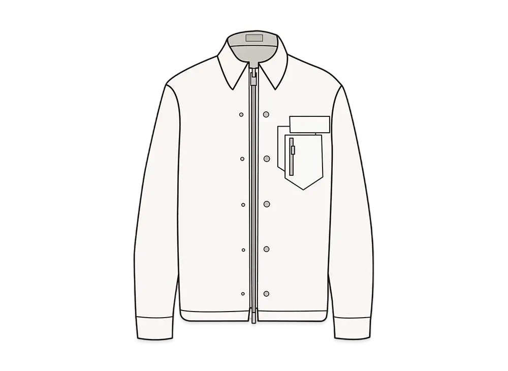 Dior x Sacai Overshirt Cotton Faille "White"