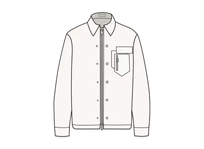 Dior x Sacai Overshirt Cotton Faille "White"