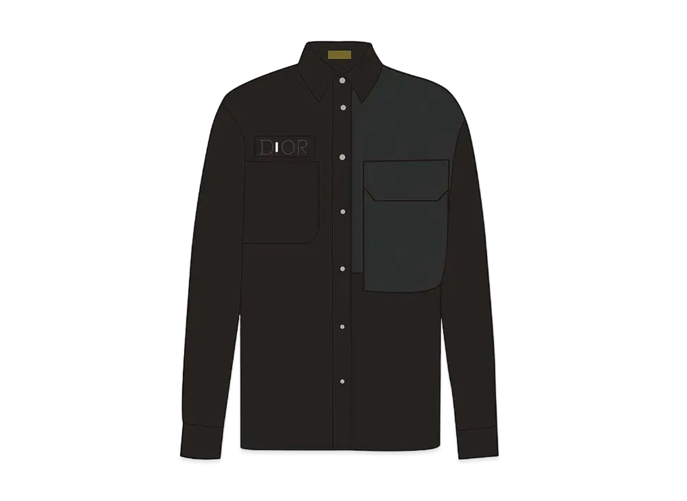 Dior x Sacai Overshirt Cotton Faille "Black"