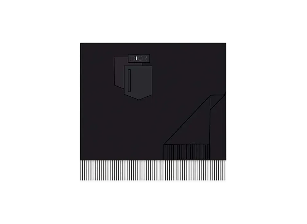 Dior x Sacai Blanket Wool & Technical Fabric "Black"