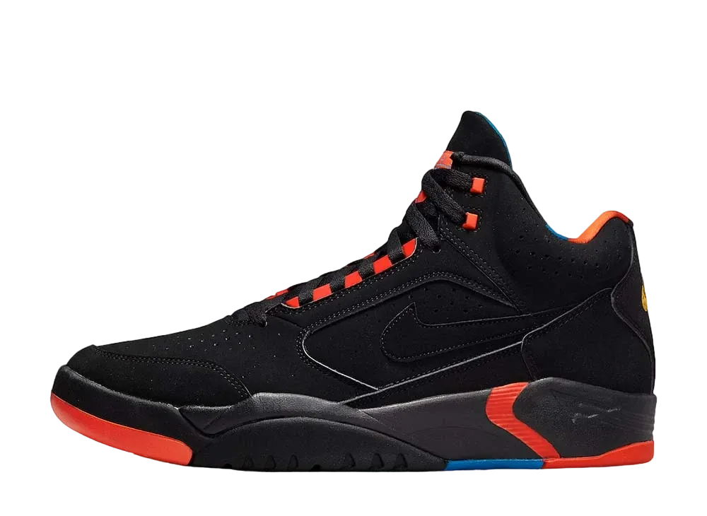 ナイキ エアフライトライト ミッド "ブラック/チーム オレンジ-インペリアルブルー-ユニバーシティ ゴールド"