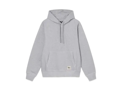 Stussy CONTRAST STITCH LABEL HOOD "Grey Heather"