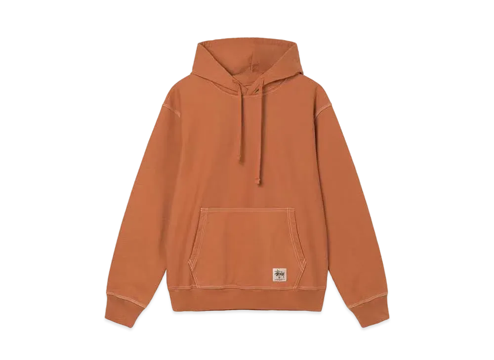 Stussy CONTRAST STITCH LABEL HOOD "Ochre"