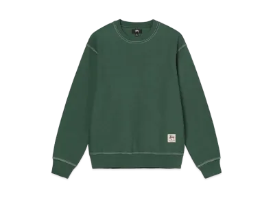 Stussy CONTRAST STITCH LABEL CREW "Forest"