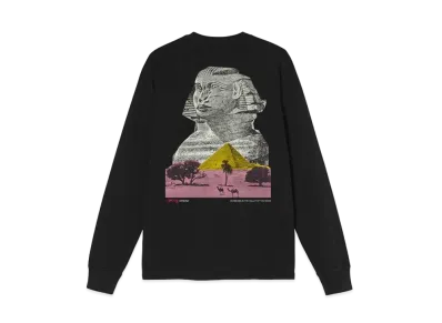 Stussy SPHINX PIGMENT DYED LS TEE "Black"