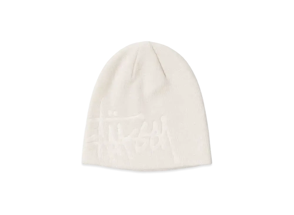 Stussy DEBOSSED STOCK LOGO BEANIE "Bone"