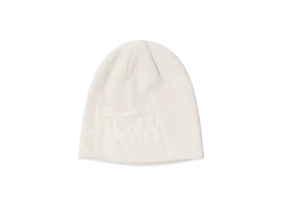 Stussy DEBOSSED STOCK LOGO BEANIE "Bone"