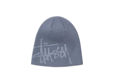 Stussy DEBOSSED STOCK LOGO BEANIE "Blue"