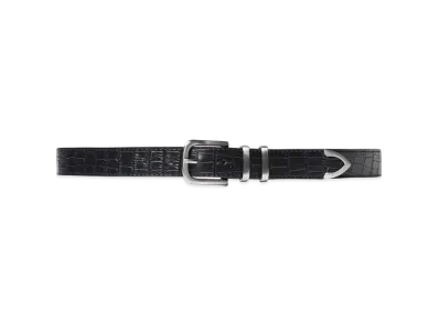 Stussy GATOR LEATHER DRESS BELT "Black"