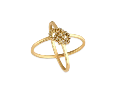 GUCCI GG Running Diamond X Ring
