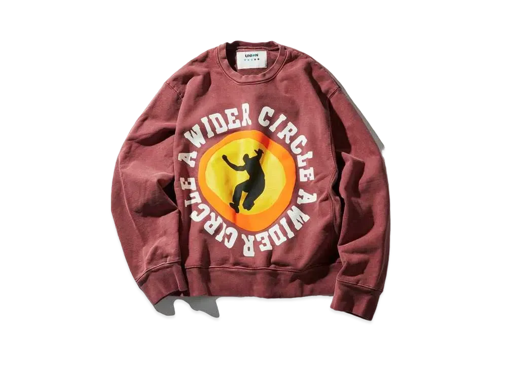 UNION CPFM A WIDER CIRCLE CREWNECK "Brick Red"