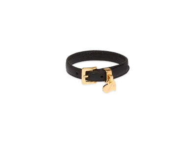 MIU MIU Madras Leather Bracelet "Black"