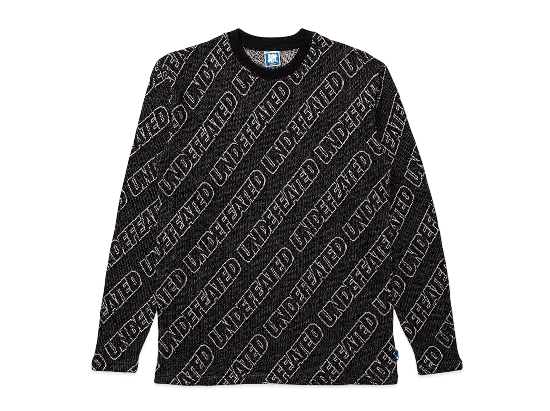 UNDEFEATED JACQUARD L/S TEE - 10085 "Black"