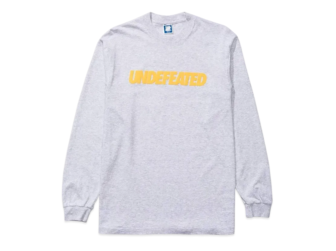 UNDEFEATED LOGO L/S TEE - 80283 "Gray"