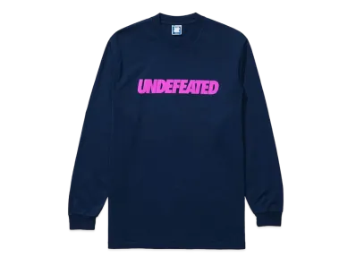 UNDEFEATED LOGO L/S TEE - 80283 "Navy"