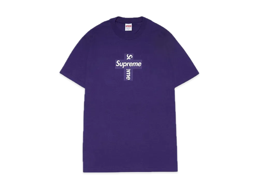 Supreme Cross Box Logo Tee "Purple"