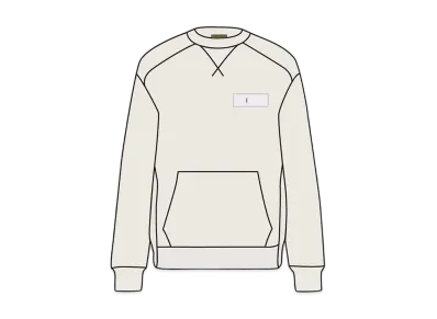 Dior x Sacai Sweat Shirt Cotton Fleece "White"