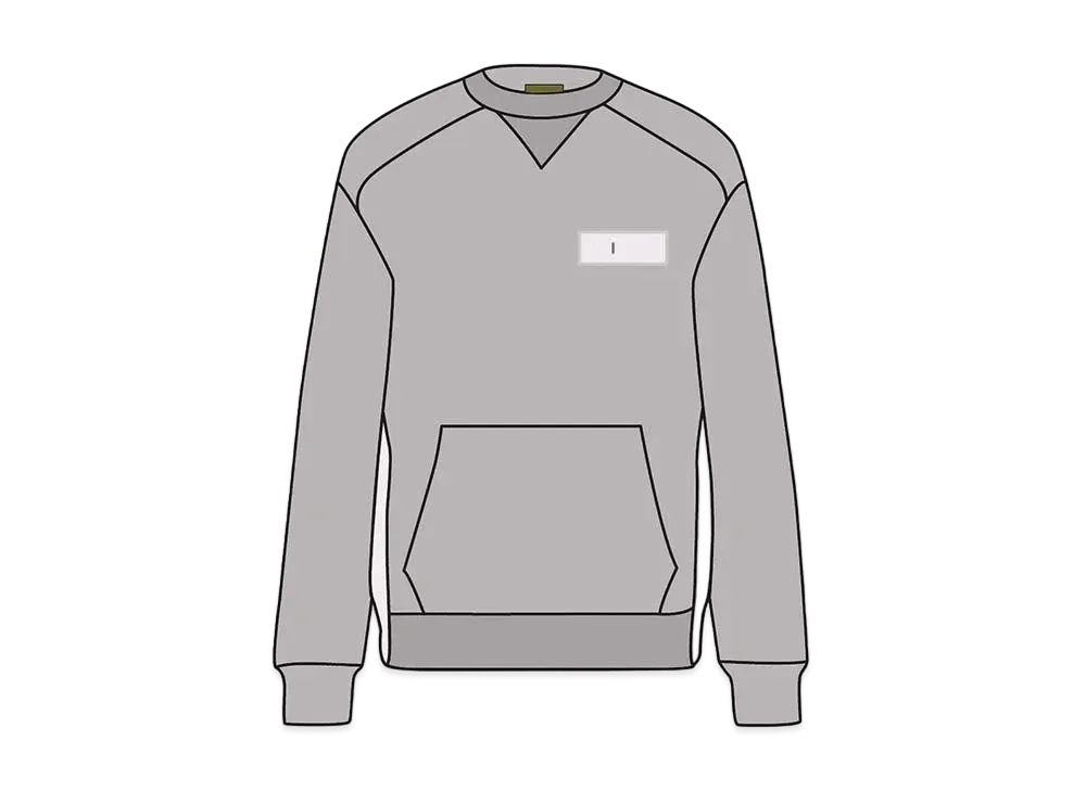 Dior x Sacai Sweat Shirt Cotton Fleece "Grey"