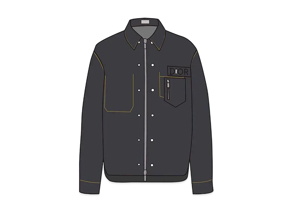 Dior x Sacai Over Shirt Low Cotton Denim "Indigo"