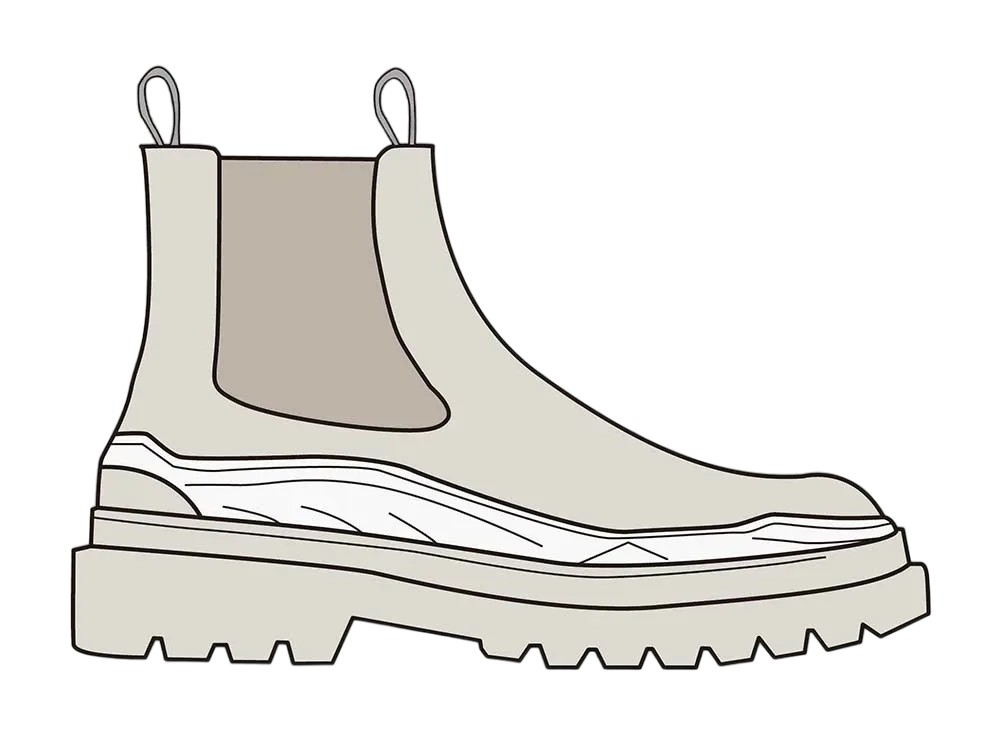 ディオール x サカイ チェルシーブーツ ヌバック カーフスキン "ホワイト" 3BO278ZHO_H060