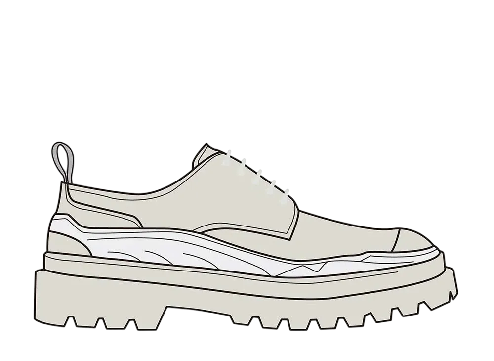 Dior x Sacai Derby Shoes Nubuck Calafskin "White"