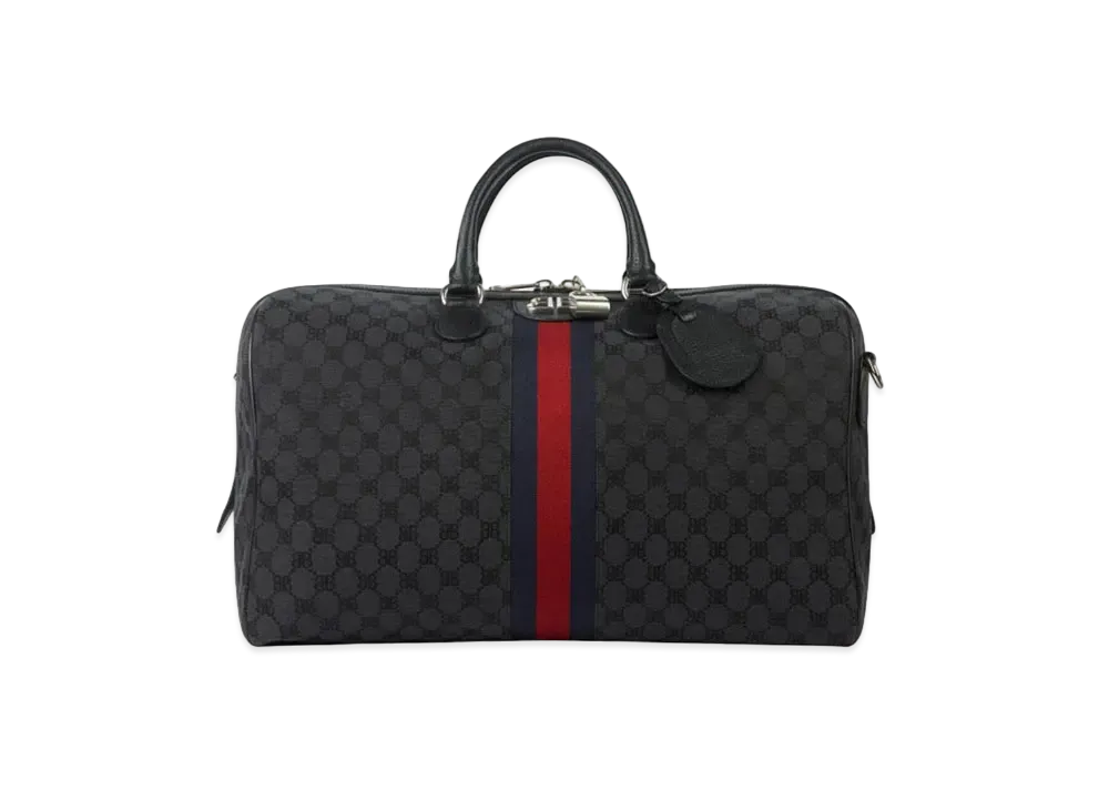 GUCCI x BALENCIAGA The Hacker Medium Duffel Bag Canvas Jacquard "Black"
