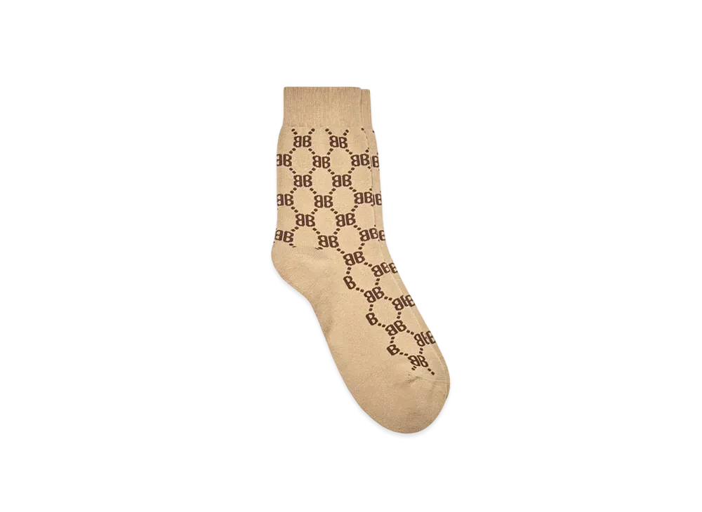 GUCCI x BALENCIAGA The Hacker Tennis Socks "Beige"