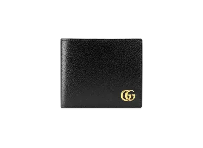 GUCCI GG Marmont Leather Coin Wallet "Black"