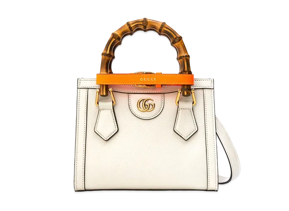 GUCCI Diana Mini Tote Bag "White"