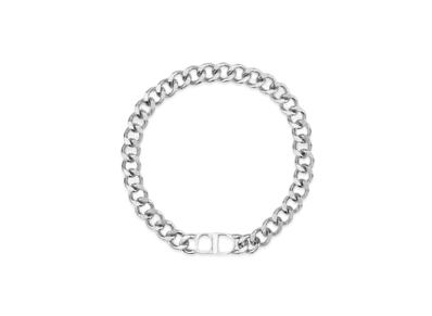 Dior CD ICON Chain Link Necklace "Silver"