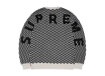 Supreme Back Logo Sweater "Checkerboard"