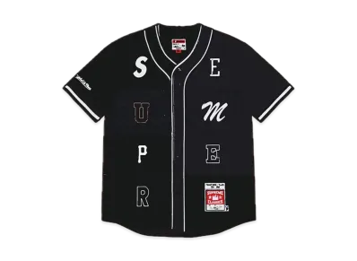Supreme /Mitchell & Ness Patchwork Baseball Jersey "Black"
