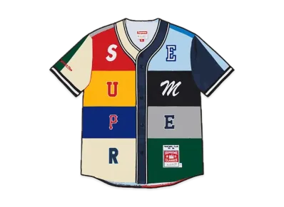 Supreme /Mitchell & Ness Patchwork Baseball Jersey "Multi"