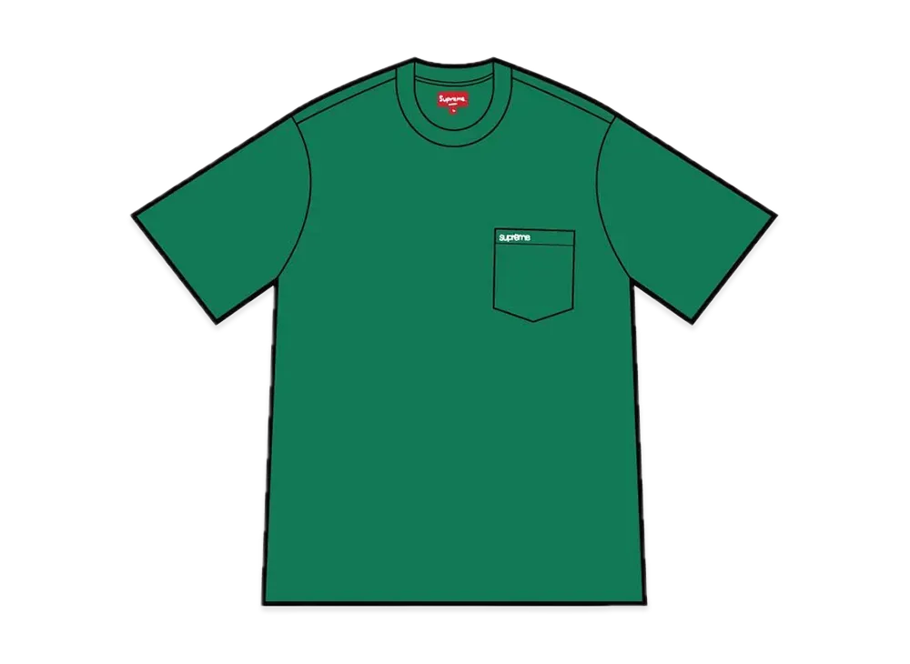 Supreme S/S Pocket Tee "Green"(21FW)