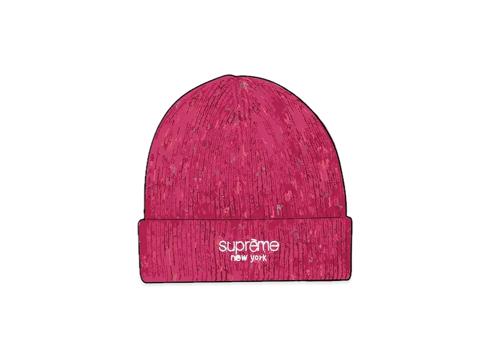 Supreme Rainbow Speckle Beanie "Pink"