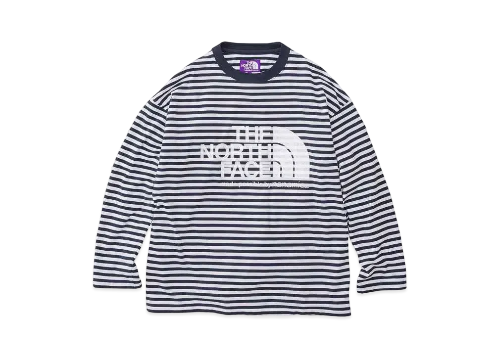 The North Face PURPLE LABEL COOLMAX® St. Jersey Big L/S Tee "White Navy"