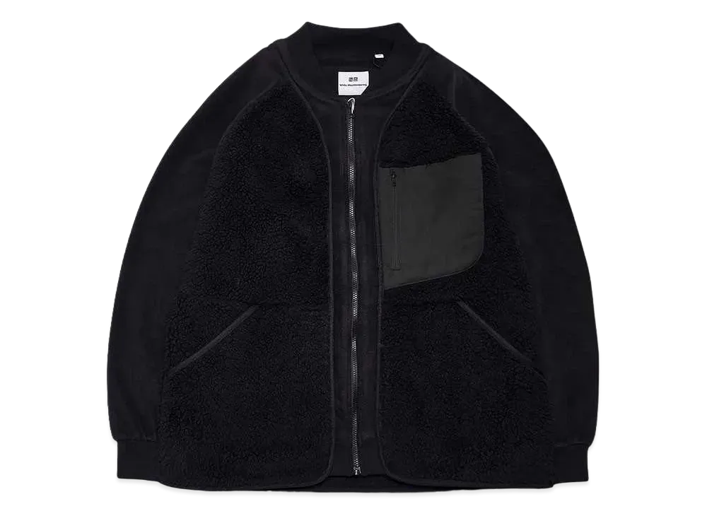 Uniqlo White Mountaineering Fleece Oversize Jacket "Black"