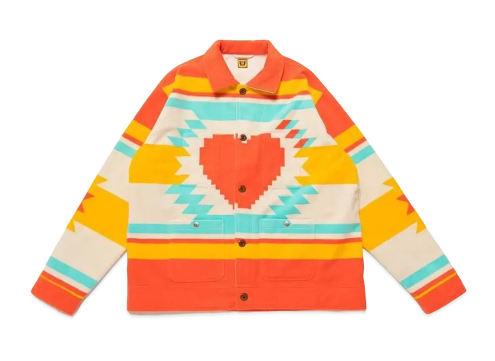 ヒューマン メイド アウトドア ブランケット フリース ジャケット "マルチ"