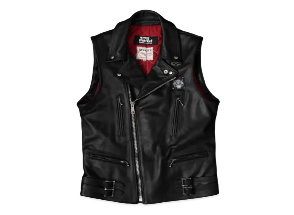 COMME des GARCONS BLACKMARKET WOLF'S HEAD VEST #4 "Black"