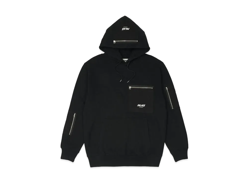 PALACE FLIGHT POCKET HOOD "Black"