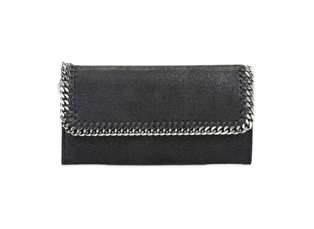 STELLA McCARTNEY Falabella Flap Wallet "Black"