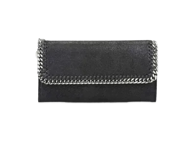 STELLA McCARTNEY Falabella Flap Wallet "Black"