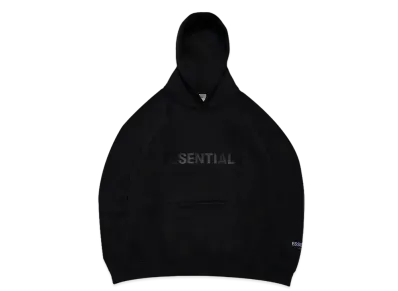 FEAR OF GOD ESSENTIALS 3D Silicon Applique Pullover Hoodie "Black"