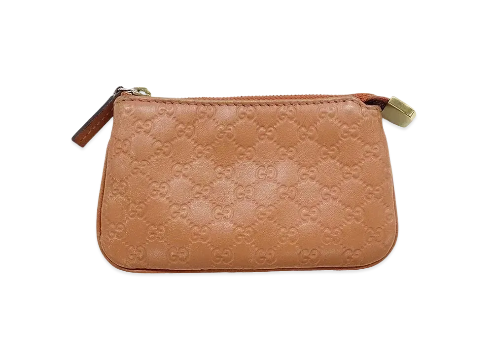 GUCCI Micro GG Cima Coin Case "Brown"